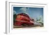 Rock Island Rocket - Streamlined Train-Lantern Press-Framed Art Print