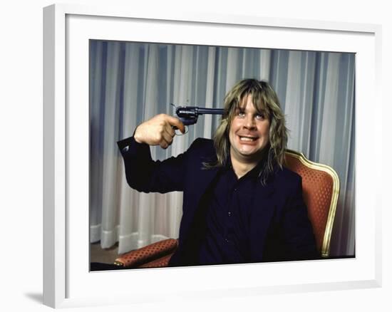 Rock Musician Ozzy Osbourne-David Mcgough-Framed Premium Photographic Print