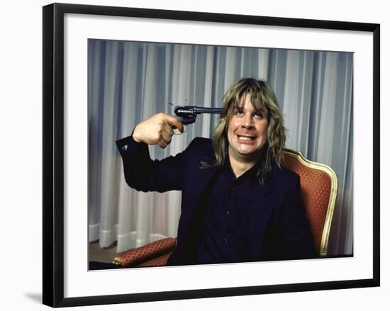 Rock Musician Ozzy Osbourne-David Mcgough-Framed Premium Photographic Print