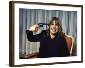 Rock Musician Ozzy Osbourne-David Mcgough-Framed Premium Photographic Print