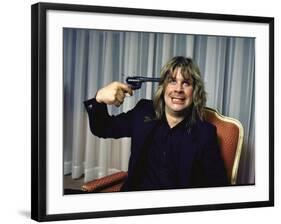 Rock Musician Ozzy Osbourne-David Mcgough-Framed Premium Photographic Print