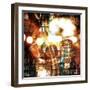 Rock-N-Roll Brick Wall Background-Zibedik-Framed Art Print