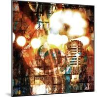 Rock-N-Roll Brick Wall Background-Zibedik-Mounted Art Print