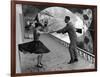 Rock 'n' Roll Dancers on Quays of Paris, River Seine, 1950s-Paul Almasy-Framed Giclee Print