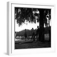 Rock 'n' Roll Dancers on the Square du Vert-Galant, Paris, 1960-Paul Almasy-Framed Giclee Print