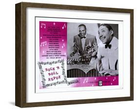 Rock 'N' Roll Revue, from Left: Lionel Hampton, Joe Turner, 1955-null-Framed Art Print