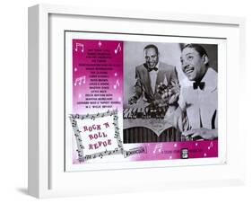 Rock 'N' Roll Revue, from Left: Lionel Hampton, Joe Turner, 1955-null-Framed Art Print