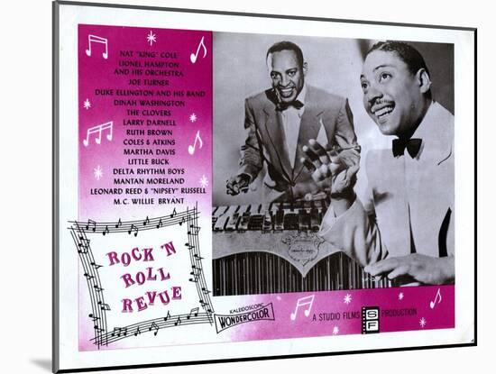 Rock 'N' Roll Revue, from Left: Lionel Hampton, Joe Turner, 1955-null-Mounted Art Print