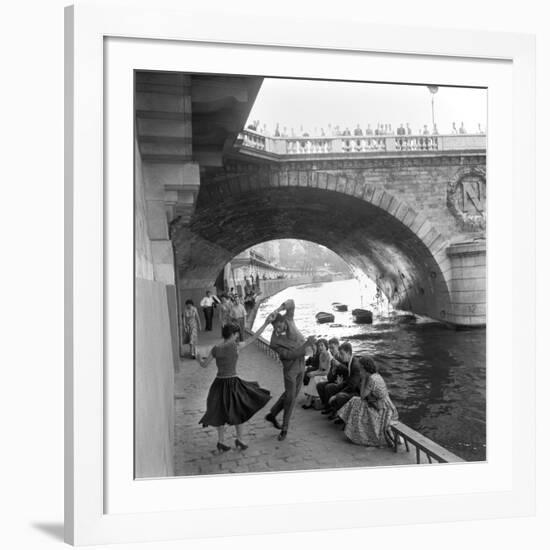 Rock 'n' Roll sur les Quais de Paris-Paul Almasy-Framed Giclee Print