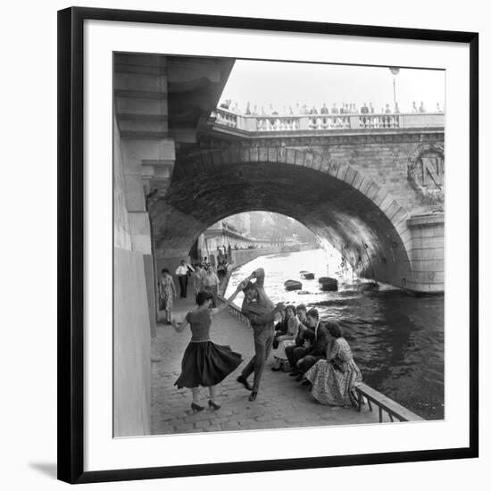 Rock 'n' Roll sur les Quais de Paris-Paul Almasy-Framed Giclee Print