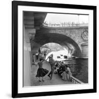 Rock 'n' Roll sur les Quais de Paris-Paul Almasy-Framed Giclee Print