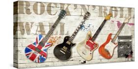 Rock 'N' Roll Wall-Steven Hill-Stretched Canvas