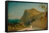 Rock of Tiberius, Capri-Carl Blechen-Framed Stretched Canvas