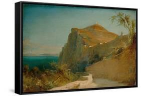 Rock of Tiberius, Capri-Carl Blechen-Framed Stretched Canvas