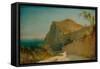 Rock of Tiberius, Capri-Carl Blechen-Framed Stretched Canvas