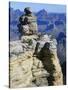 Rock on Cliff at Grand Canyon National Park, Arizona, USA-Paul Souders-Stretched Canvas