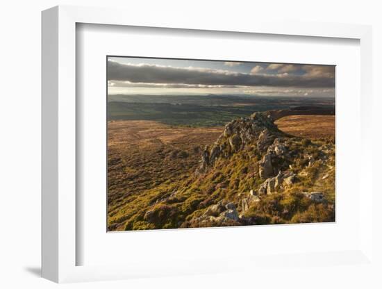 Rock Outcrop Formed of Ordovician Quartzite, Stiperstones Ridge, Stiperstones Nnr, Shropshire, UK-Peter Cairns-Framed Photographic Print