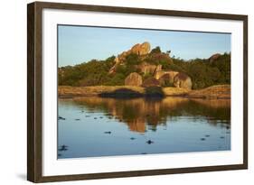 Rock outcrops above Big Cave Camp, Matopos Hills, Zimbabwe, Africa-David Wall-Framed Photographic Print