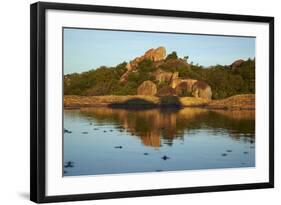 Rock outcrops above Big Cave Camp, Matopos Hills, Zimbabwe, Africa-David Wall-Framed Photographic Print