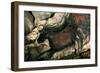 Rock Painting of a Black Bull, circa 17000 BC-null-Framed Giclee Print