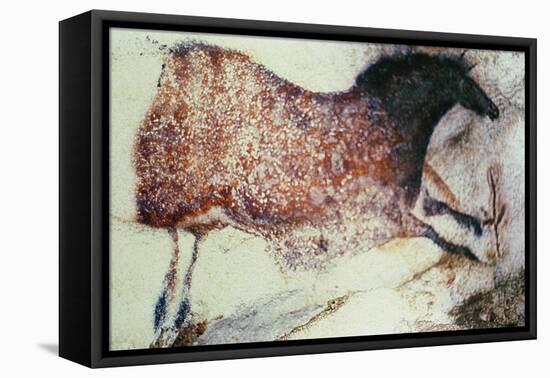 Rock Painting of a Galloping Horse, circa 17000 BC-null-Framed Stretched Canvas