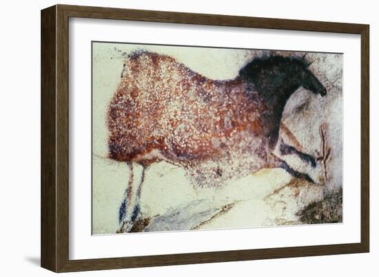 Rock Painting of a Galloping Horse, circa 17000 BC-null-Framed Giclee Print