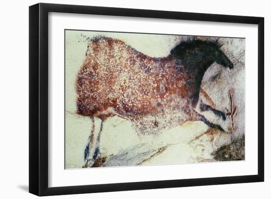 Rock Painting of a Galloping Horse, circa 17000 BC-null-Framed Giclee Print