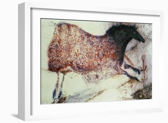 Rock Painting of a Galloping Horse, circa 17000 BC-null-Framed Giclee Print