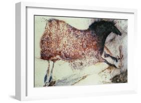 Rock Painting of a Galloping Horse, circa 17000 BC-null-Framed Giclee Print