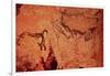 Rock Painting of a Hunting Scene, circa 17000 BC-null-Framed Giclee Print