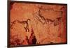 Rock Painting of a Hunting Scene, circa 17000 BC-null-Framed Giclee Print