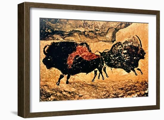 Rock Painting of Bison, circa 17000 BC-null-Framed Giclee Print