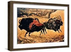 Rock Painting of Bison, circa 17000 BC-null-Framed Giclee Print