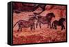 Rock Painting of Tarpans (Ponies), circa 17000 BC-null-Framed Stretched Canvas