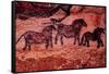 Rock Painting of Tarpans (Ponies), circa 17000 BC-null-Framed Stretched Canvas