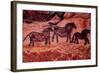 Rock Painting of Tarpans (Ponies), circa 17000 BC-null-Framed Giclee Print