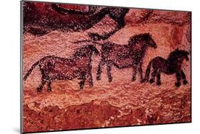 Rock Painting of Tarpans (Ponies), circa 17000 BC-null-Mounted Giclee Print