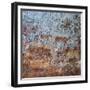 Rock Painting with People and Animals-null-Framed Giclee Print