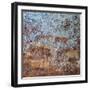Rock Painting with People and Animals-null-Framed Giclee Print