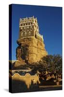 Rock Palace (Dar Al Hajar), Wadi Dhar, Yemen, Middle East-Bruno Morandi-Stretched Canvas