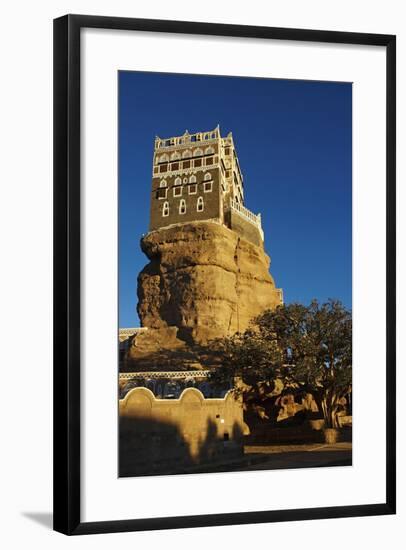 Rock Palace (Dar Al Hajar), Wadi Dhar, Yemen, Middle East-Bruno Morandi-Framed Photographic Print