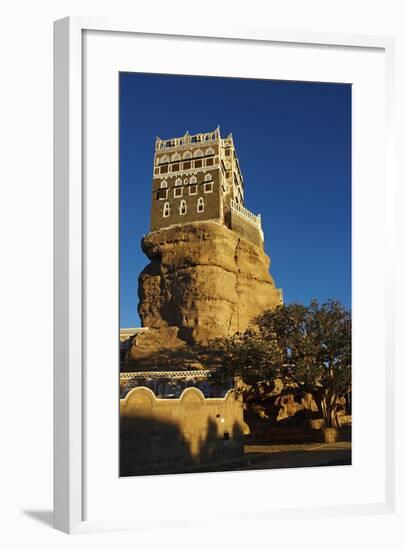 Rock Palace (Dar Al Hajar), Wadi Dhar, Yemen, Middle East-Bruno Morandi-Framed Photographic Print