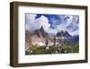 Rock Piles with the Paternkofel and Tre Cime Di Lavaredo Mountains, Sexten Dolomites, Tyrol, Italy-Frank Krahmer-Framed Photographic Print