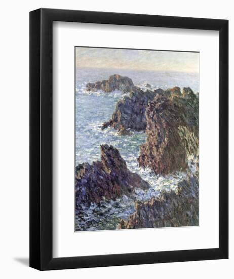 Rock Points at Belle-Ile, c.1886-Claude Monet-Framed Giclee Print