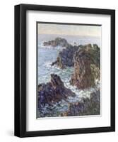 Rock Points at Belle-Ile, c.1886-Claude Monet-Framed Giclee Print