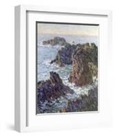 Rock Points at Belle-Ile, c.1886-Claude Monet-Framed Giclee Print