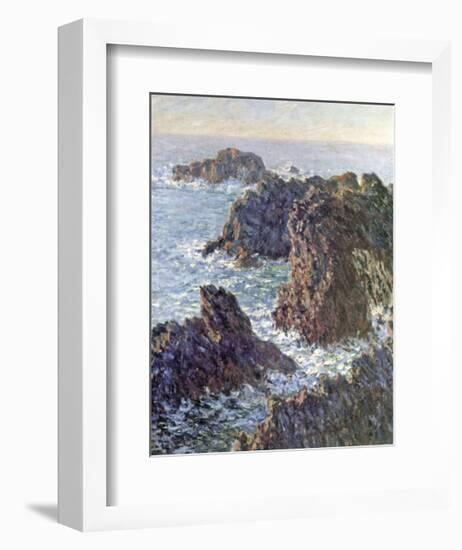 Rock Points at Belle-Ile, c.1886-Claude Monet-Framed Giclee Print