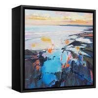 Rock Pool Sunrise-Andrew Kinmont-Framed Stretched Canvas