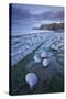 Rock Pools on Kilve Beach, Somerset, England. Summer-Adam Burton-Stretched Canvas