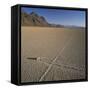 Rock Pushed by Wind in Desert-Micha Pawlitzki-Framed Stretched Canvas